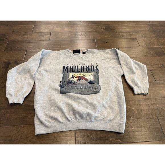 Vintage Wolf Athletic Mens Gray North American Midlands Rugged Sweatshirt XL - Picture 2 of 8